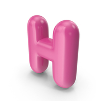 Toon Balloon Letter H PNG & PSD Images