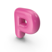 Toon Balloon Letter P PNG & PSD Images