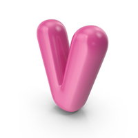 Toon Balloon Letter V PNG & PSD Images