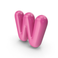 Toon Balloon Letter W PNG & PSD Images