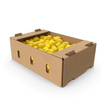 Cardboard Box of Lemons PNG & PSD Images