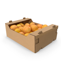 Cardboard Box With Grapefruits PNG & PSD Images