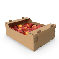 Cardboard Box With William Pear Red PNG & PSD Images