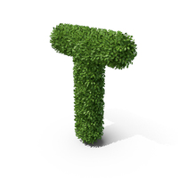 Hedge Shaped Letter T PNG & PSD Images