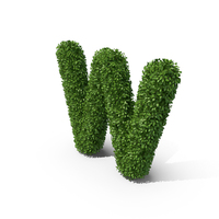 Hedge Shaped Letter W PNG & PSD Images