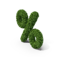 Hedge Shaped Percent Sign PNG & PSD Images