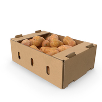 Cardboard Box of Sweet Potatoes PNG & PSD Images