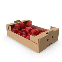 Cardboard Box with Red Chief Apples PNG & PSD Images