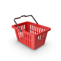 Plastic Shopping Basket Red PNG & PSD Images