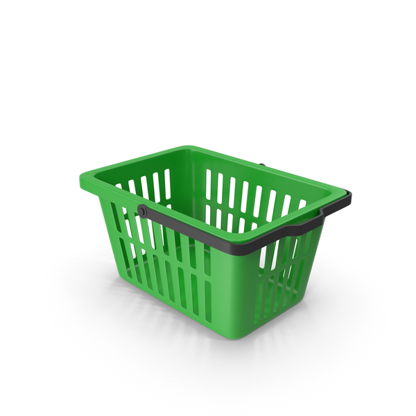 Plastic Basket Green PNG & PSD Images