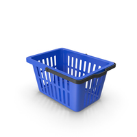 Plastic Basket Blue PNG & PSD Images