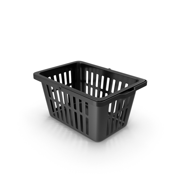 Plastic Basket Black PNG & PSD Images