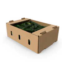Cardboard Box of Kirby Cucumbers PNG & PSD Images