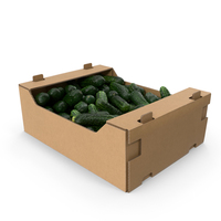Cardboard Box of Kirby Cucumbers PNG & PSD Images