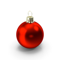 Standing Red Christmas Ornament PNG & PSD Images