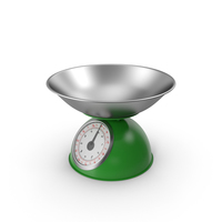 Retro Mechanical Kitchen Scale Green PNG & PSD Images