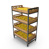 Retail Shelf with Lemons PNG & PSD Images