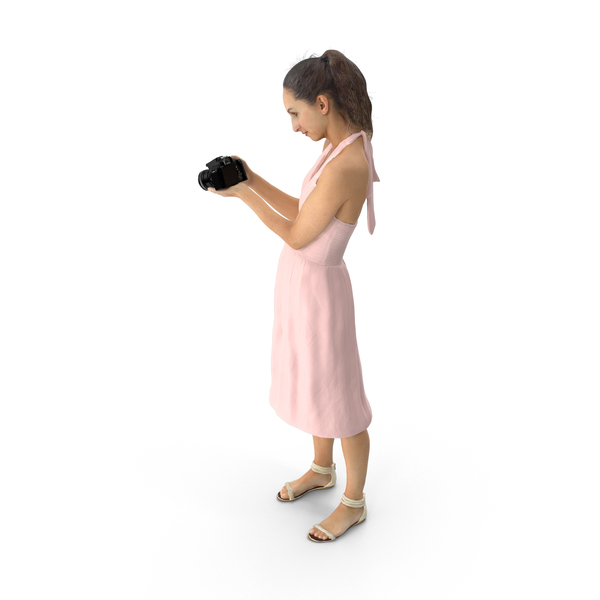 Woman with Camera PNG & PSD Images