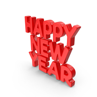 Toon New Year Red PNG & PSD Images