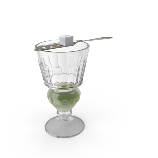 Absinthe Pontarlier Reservoir Glass With Spoon PNG & PSD Images