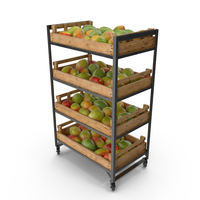 Retail Shelf With Mangos PNG & PSD Images
