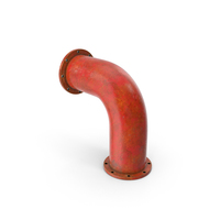 Old Red Pipe 90 Degree PNG & PSD Images
