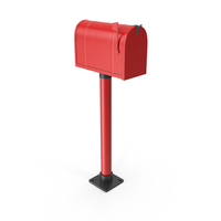 Mailbox On Post Red PNG & PSD Images
