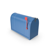 Mailbox Closed Blue PNG & PSD Images
