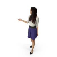Woman Walking and Gesturing PNG & PSD Images
