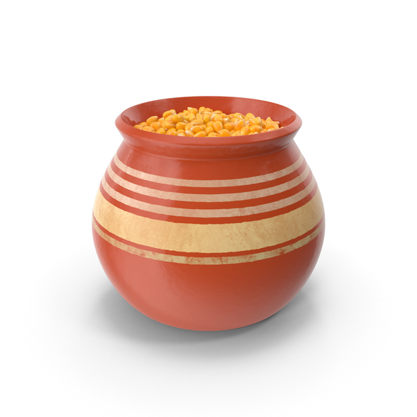 Ceramic Pot With Corn PNG & PSD Images
