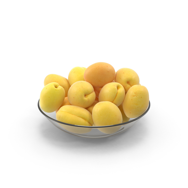 Glass Bowl Of Apricots PNG & PSD Images