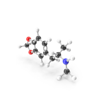 MDMA Molecular Model PNG & PSD Images