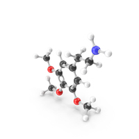 Mescaline Molecular Model PNG & PSD Images