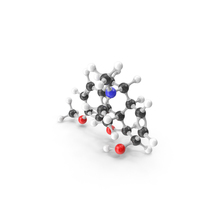 Codeine Molecular Model PNG & PSD Images