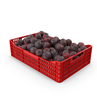 Plastic Crate of Plums PNG & PSD Images
