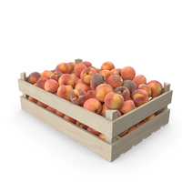 Peaches in wooden crate PNG & PSD Images