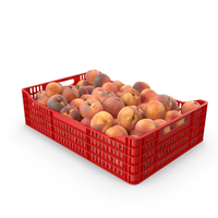 Peaches in plastic crate PNG & PSD Images