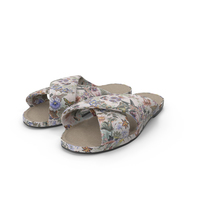 Floral Fabric Shoes PNG & PSD Images