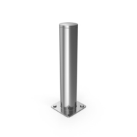 Chrome Safety Bollard PNG & PSD Images