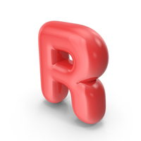 Red Toon Balloon Letter R PNG & PSD Images