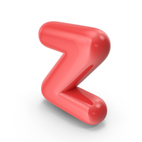 Red Toon Balloon Letter Z PNG & PSD Images