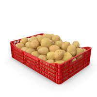 Potatoes Yellow in Plastic Crate PNG & PSD Images