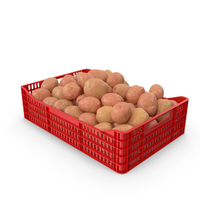 Potatoes Red in Plastic Crate PNG & PSD Images