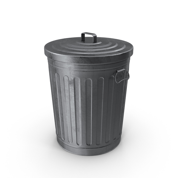 Galvanized Steel Trash Can PNG & PSD Images