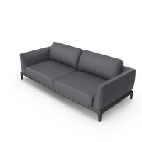 Dark Grey Leather Office Sofa PNG & PSD Images