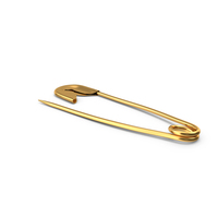 Gold Safety Pin PNG & PSD Images
