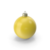 Christmas Ornament Yellow PNG & PSD Images