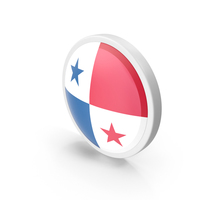 Panama Flag Button PNG & PSD Images