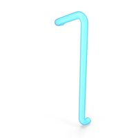 Neon Number One PNG & PSD Images