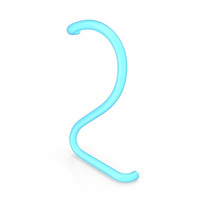 Neon Number 2 PNG & PSD Images